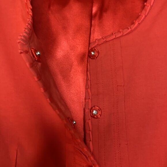 Elie Tahari Linen Blend Snap Front Long Jacket M‎ - Picture 9 of 15